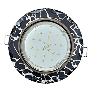 Ecola GX53 H4 Glass хром - хром на черном 38x126