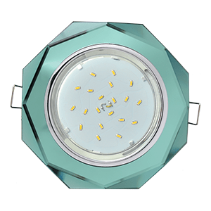 Ecola GX53 H4 Glass хром - изумруд 38x133