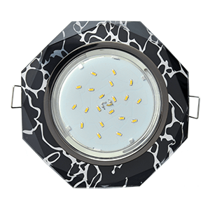 Ecola GX53 H4 Glass хром - хром на черном 38x133