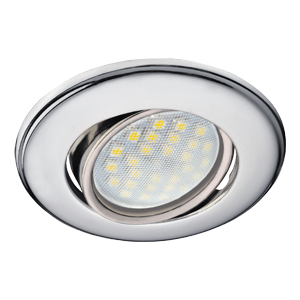 Ecola MR16 DH03 GU5.3 Светильник встр. поворотный выпуклый Хром 25x88